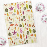 Woodland Nature Tea Towel<br><div class="desc">Autumn fall leaves, berries, pine cones and all sorts of woodland nature bits and bobs. Original art by Nic Squirrell.</div>