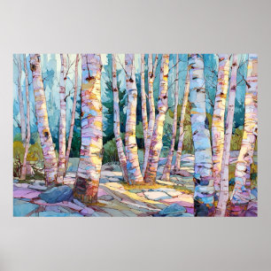 Woodland Nature Wall Decor, Forest Wall Art Print