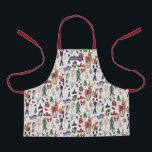 Woodland nordic Christmas all-over print  Apron<br><div class="desc">Woodland nordic Christmas all-over print animals,  chalet apres ski illustration. Original artwork by Caroline Bonne Müller</div>