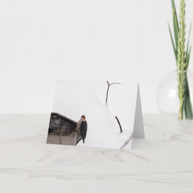 Woodland Note Card Woodpecker (Front)