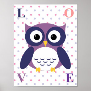 Woodland Nursery Decor Wall Art Owl