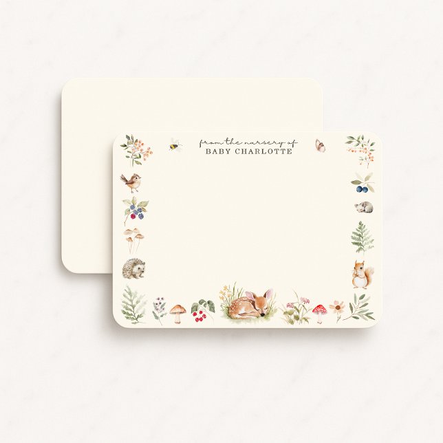 Woodland Nursery Stationery Note Card (Creator Uploaded)