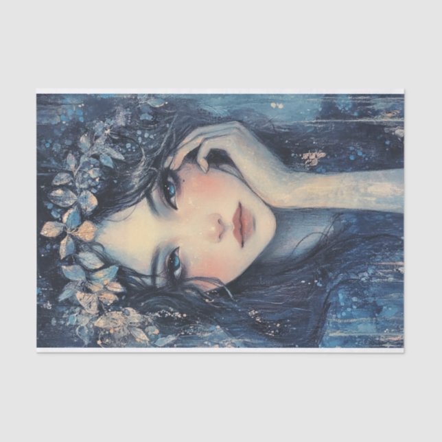 Woodland Nymph Enchantress Decoupage  Tissue Paper (Front)