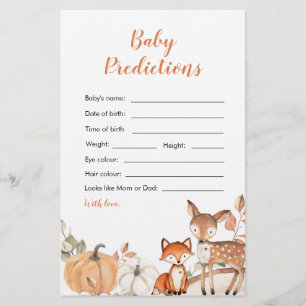 Woodland Oh Boy Pumpkin Baby Prediction