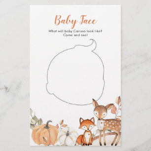 Woodland Oh Boy Pumpkin Baby Shower Baby Face