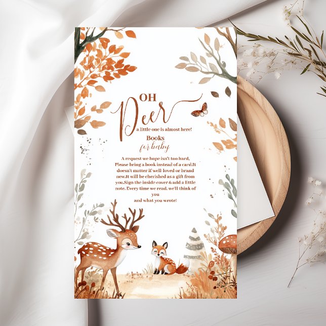 Woodland Oh Deer Forest  Books for Baby Enclosure Card (Creator Uploaded)