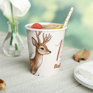 Woodland Oh Deer Theme Baby Shower Paper Cups