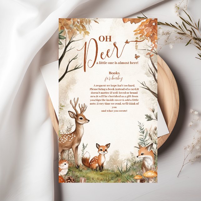 Woodland Oh Deer Theme Books for Baby Enclosure Card (Creator Uploaded)