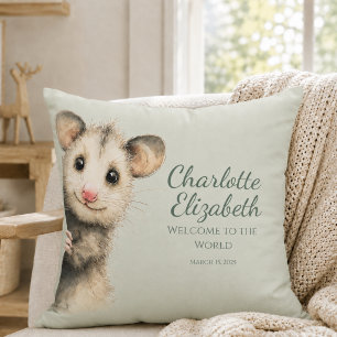 Woodland Opossum Baby Cushion