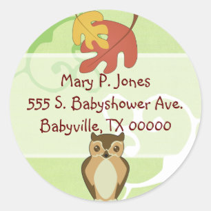 Woodland Owl Address Label Stickers
