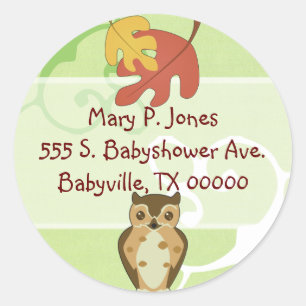 Woodland Owl Address Label Stickers