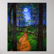 Woodland Painting - Moonlit Abandon