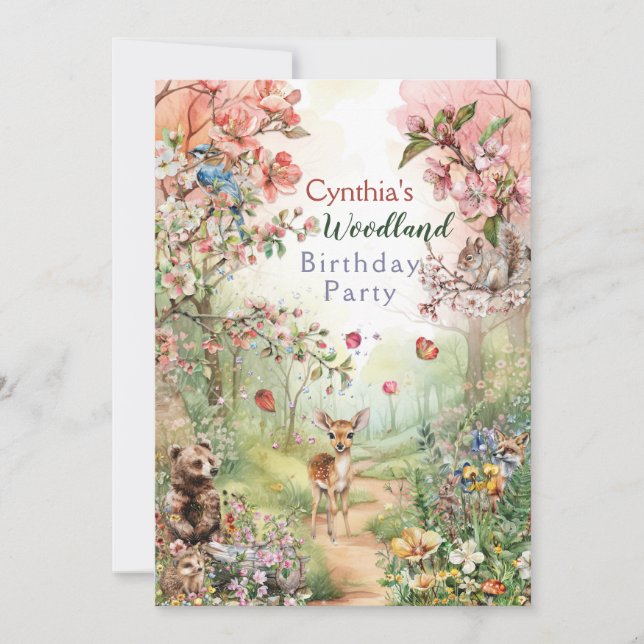 Woodland Party Invitation (Front)