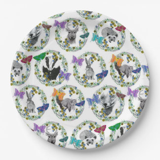 woodland party paper plate