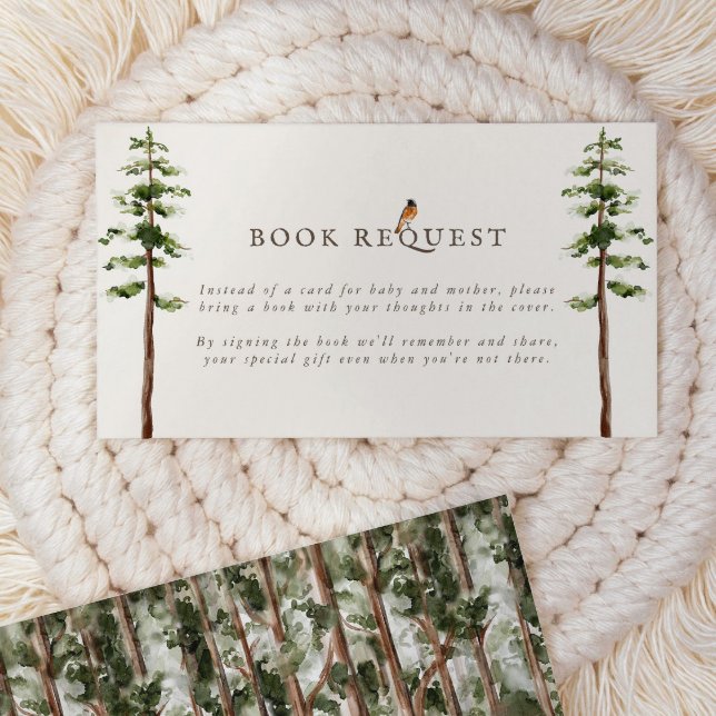 Woodland Peaceful Forest Books for Baby Enclosure Card (Creator Uploaded)