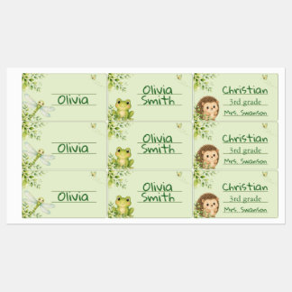 Woodland Personalised Kids Name Labels