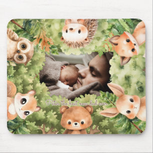 Woodland Photo Best New Dad Ever Mouse Pad