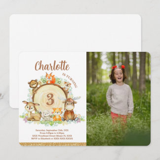 Woodland Photo Invitation