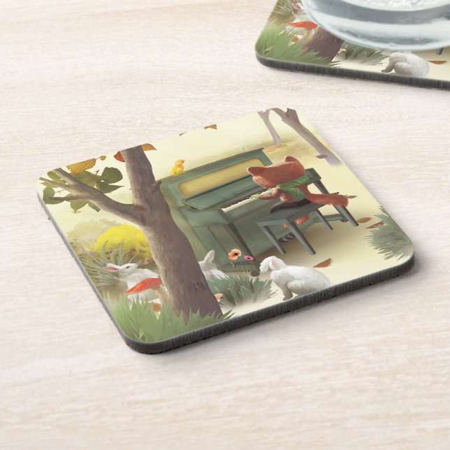 Woodland Pianist Coaster (Left Side)