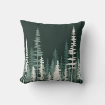 Woodland Pine Forest Rustic Cabin Dark Pine Green