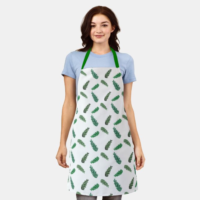 Woodland Pine Tree Branches Apron (Worn)