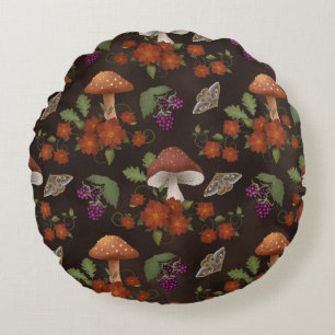 Woodland Plants Round Cushion