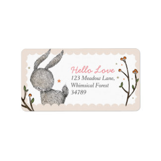 Woodland Rabbit Address Labels