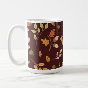 Woodland Racoon Autumn Theme Neutral Dark Backgro Coffee Mug