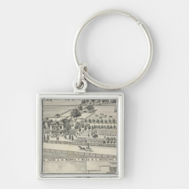 Woodland residences, farms key ring (Front)