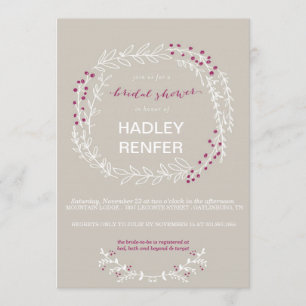 Woodland Rustic Bridal Shower Invitation