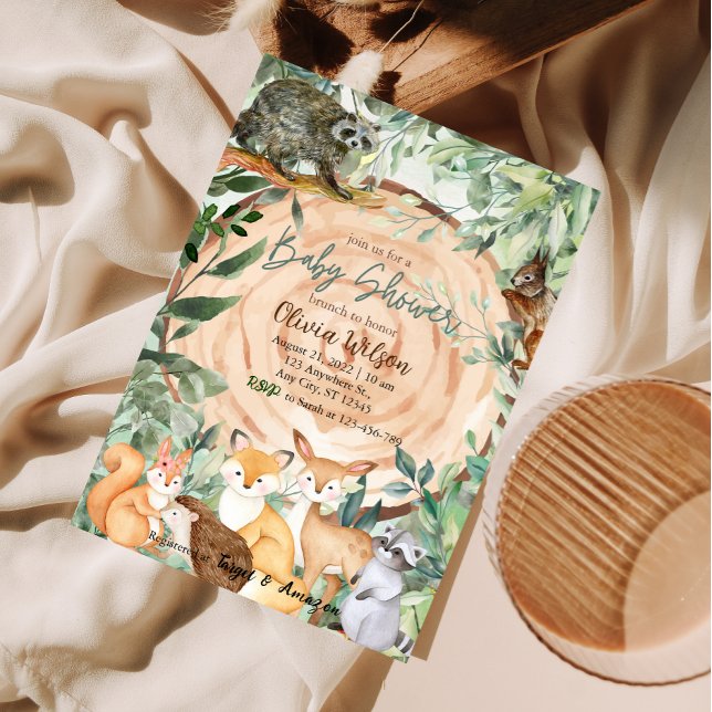 woodland Safari Animals baby Shower Invitation (Creator Uploaded)