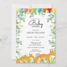 Woodland Safari Fox Mother & Baby Baby Shower