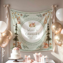 Woodland Sage Green Baby Shower Welcome
