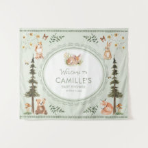 Woodland Sage Green Baby Shower Welcome