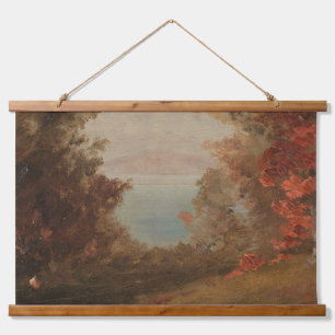 Woodland Scene In Autumn Hudson or Maine 1860 Art Hanging Tapestry