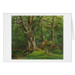 Woodland Scene with Rabbits, 1862 (oil on canvas)