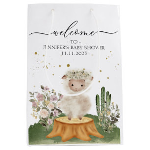 Woodland Sheep Pastel Earth Tone gifts Medium Gift Bag