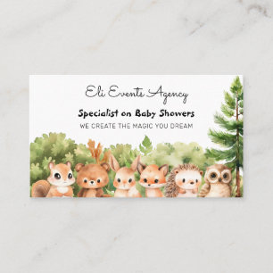 Woodland Simple Cute Baby Events Agency  Business Card