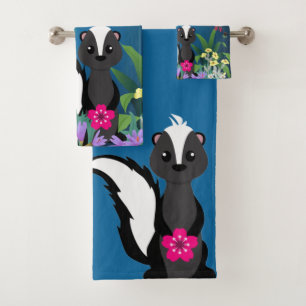 Woodland Skunk Bath Towel Set