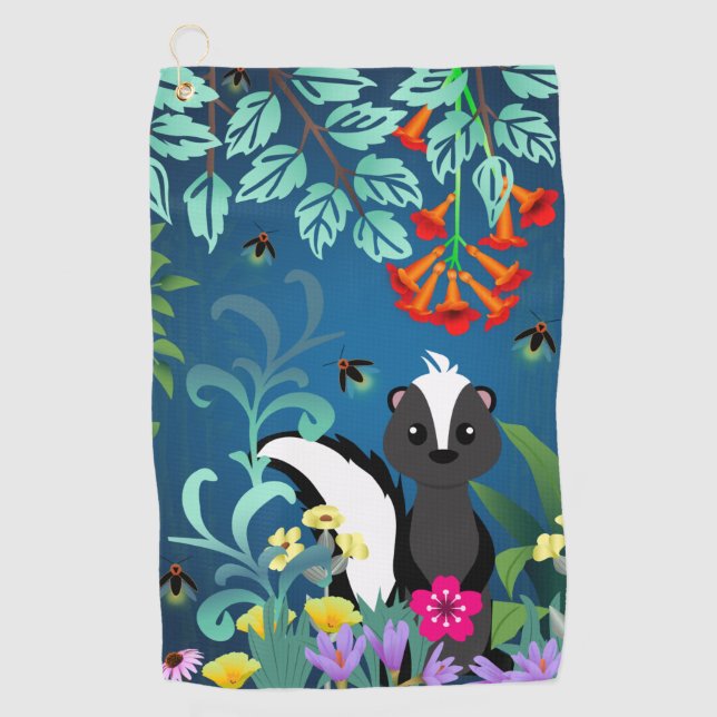Woodland Skunk Golf Towel (Front)