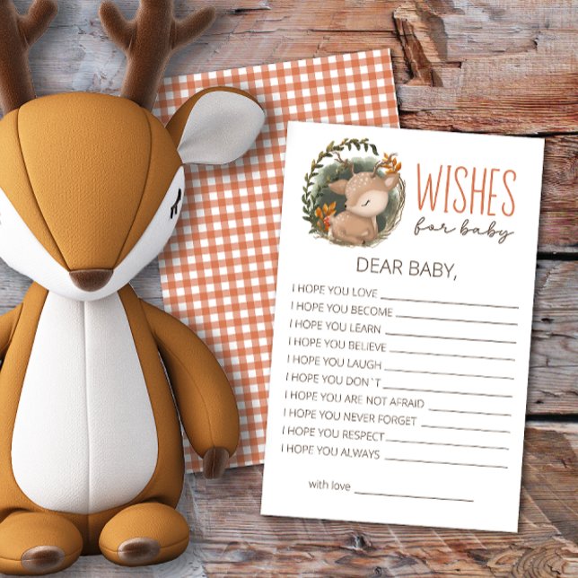 Woodland sleaping deer baby shower Wishes for baby (Creator Uploaded)