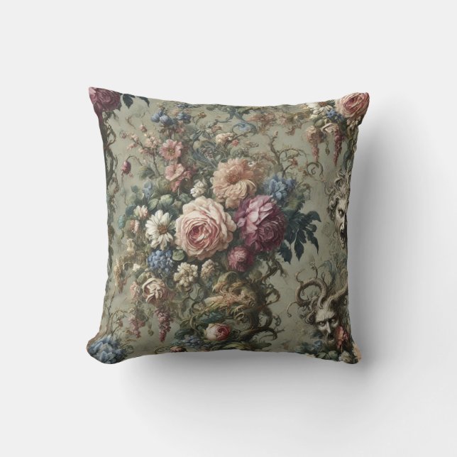 Woodland Spectres – Gothic Victorian Cushion (Front)