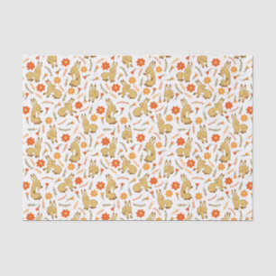 Woodland Spring Bunny Rabbit Floral Tissue Paper