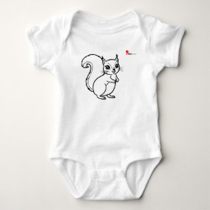 Woodland Squirrel Baby Bodysuit