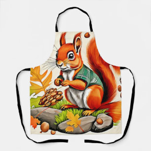 Woodland Squirrel View Design Apron