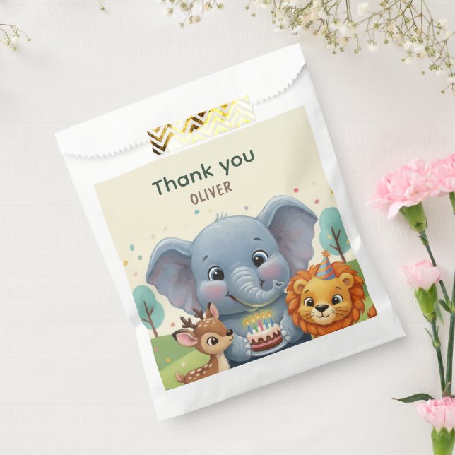 Woodland Storybook Animals Birthday Thank You Favour Bag (Sealed)