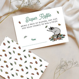 Woodland Storybook Baby Shower Diaper Raffle Enclosure Card