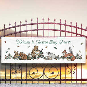 Woodland Storybook Baby Shower Welcome Banner