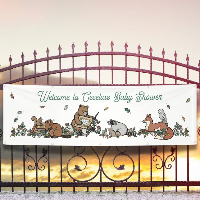 Woodland Storybook Baby Shower Welcome Banner (Woodland Storybook Baby Shower Welcome Banner)