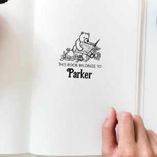 Woodland Storybook Bear Baby Book Stamp